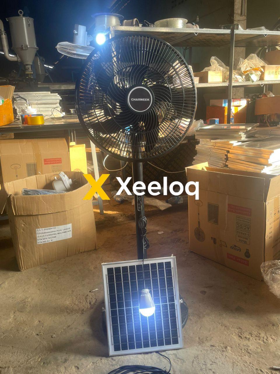 Charweek 16inch solar standing fan - Thumbnail 2