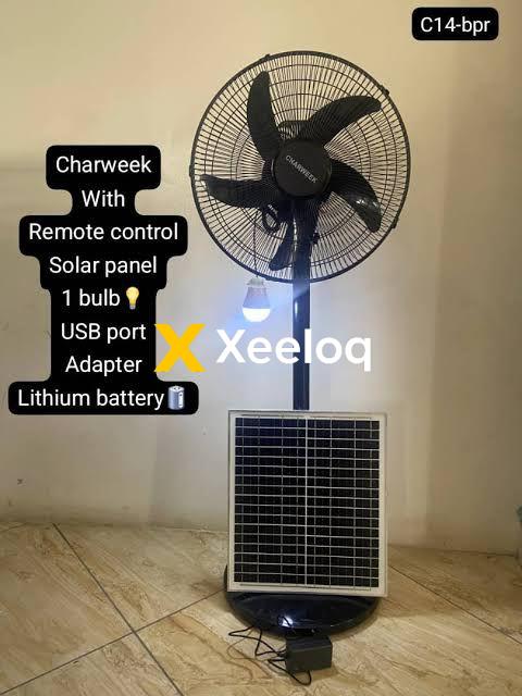 Charweek 16inch solar standing fan - Thumbnail 3