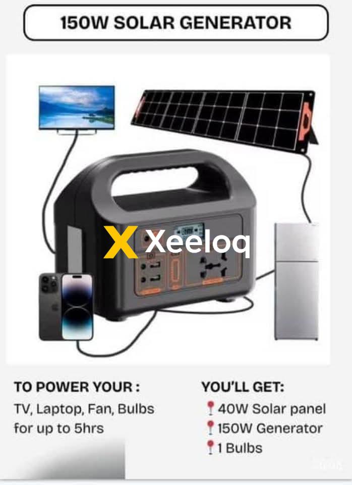 Portable solar 150w solar generator - Thumbnail 2